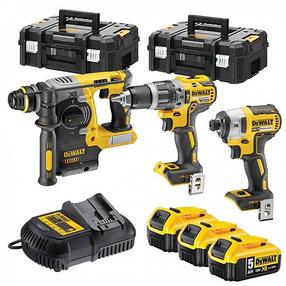 Akumuliatorinių įrankių rinkinys Dewalt DCK368P3T-QW, 18 V