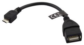 Laidas Esperanza USB 2.0 B female, Micro USB A male, 0.1 m, juoda sp.