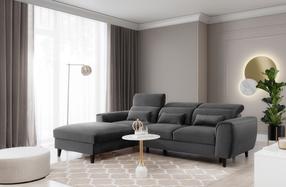 Kampinė sofa Foble Nube 5, pilka sp., kairinė, 196 x 267 cm x 100 cm