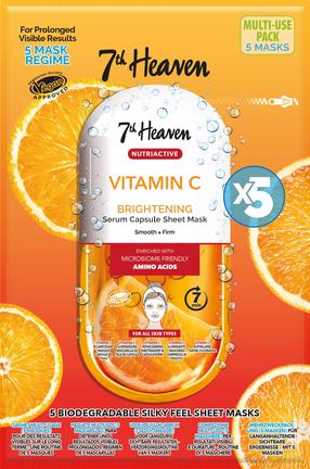 Näomask 7th Heaven Vitamin C, 5 tk