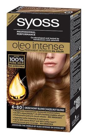 Plaukų dažai Syoss Oleo Intense, hazelnut blond sp., Hazelnut Blond 6-80, 50 ml