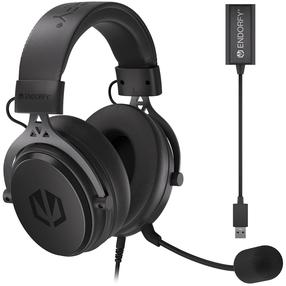 Laidinės žaidimų ausinės Endorfy VIRO Plus USB EY1A001, juoda sp.
