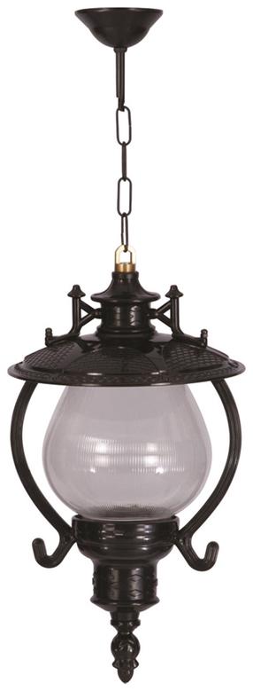 Lauko pakabinamas šviestuvas Opviq BFE-68205-BSY, 60W, E27, IP65, juoda sp., 25 cm x 60 cm
