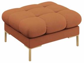 Пуф Cosmopolitan Design Bali Neve 52, золотой цв./кирпично-красный цв., 60 см x 60 см x 41 см