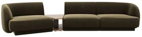Modulinė sofa Micadoni Miley Blu 77, žalia sp., kairinė, 300 x 118 cm x 70 cm