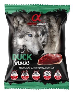 Skanėstas šunims Alpha Spirit Duck Snacks, antiena, 0.05 kg