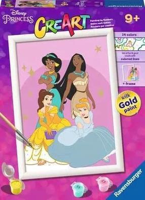 Tapymas pagal skaičius Ravensburger CreArt Disney Princess, įvairių spalvų