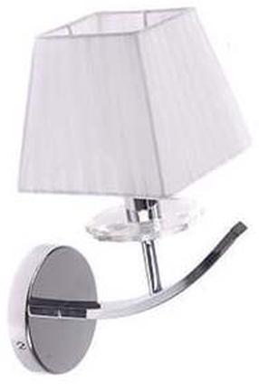 Lampa sienas Candellux Valencia 21-84418, E14, 1 x 40 W, balta krās. / hroma krās.