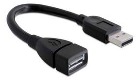 Adapteris Akyga AK-USB-23 USB 2.0 A male, USB 2.0 A female, 0.15 m, melna krās.