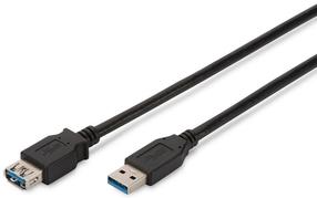 Vads Assmann AK-300117-003-S USB 3.0 male, Micro USB B male, 0.25 m, melna krās.