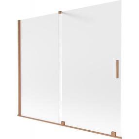 Dušas siena Mexen Velar, 180 cm x 150 cm, caurspīdīga krās./vara krās./matēta faktūra