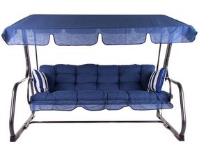 Lauko sūpynės Patio Parma, mėlyna sp./balta sp./grafito sp., 209 cm x 132 cm x 156 cm