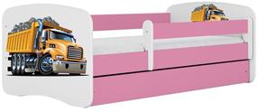 Vaikiška lova Kocot Kids Babydreams Truck, rožinė sp., 80 x 180 cm, be patalynės dėžės, be čiužinio