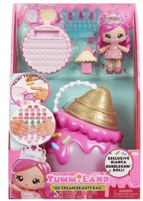 Lėlė - figūrėlė, su priedais MGA YummiLand Ice Cream beauty bag, 9 cm, rožinė sp.