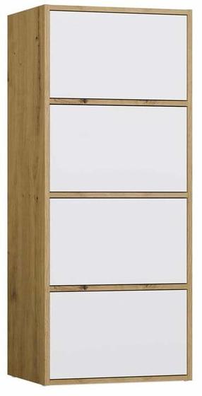 Kummut Alma, valge v./artisan oak v., 119.5 cm x 40 cm x 48.5 cm
