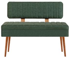 Prieškambario suoliukas Kalune Design Vina 1070-1, ruda sp./žalia sp., 36 cm x 110 cm x 85 cm
