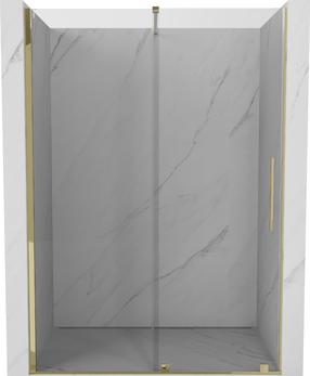 Dušo durys Mexen Velar, 120 cm x 200 cm, aukso sp./skaidrus