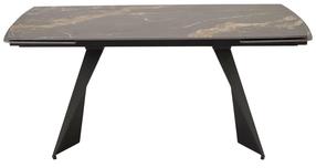 Valgomojo stalas išskleidžiamas Armani, juoda sp./marmuro sp., 165 - 241 cm x 90 cm x 77 cm
