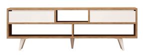TV-laud Kalune Design Glasgow, tamm v./valge v., 140 cm x 35 cm x 52 cm