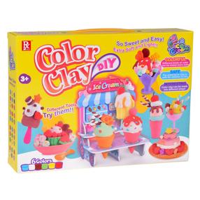 Plastilīna komplekts, ar piederumiem, saldējuma komplekts ZA5711, daudzkrāsaina