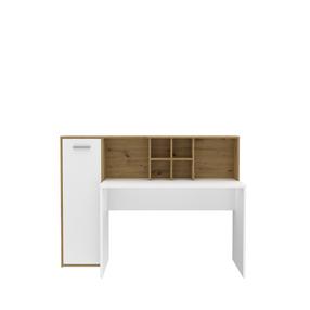 Rašomasis stalas su stalčiais Domoletti ERBB351-C979, 116 cm x 158 cm, 66 cm, balta sp./medžio sp.