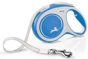 Automaatne jalutusrihm Flexi Comfort, sinine v./valge v., L 8m