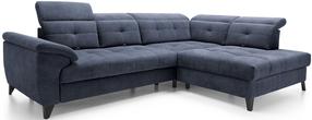 Kampinė sofa Inferne Relax 40, tamsiai mėlyna sp., dešininė, 297 x 210 cm x 107 cm