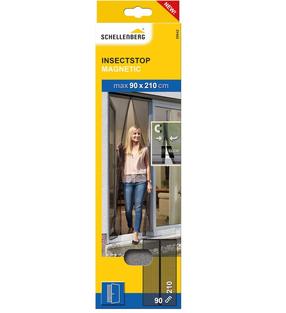 Магнитная дверная шторка против насекомых Schellenberg Insetstop Magnetic 50642, антрацитовый цв., 90 см x 210 см