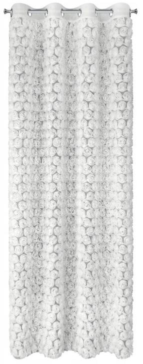 Dieninė užuolaida Eva Minge Roses 1, balta sp., 140 cm x 250 cm