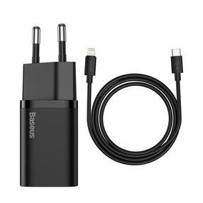Telefona lādētājs Baseus, Apple Lightning, 100 cm, melna krās., 20 W