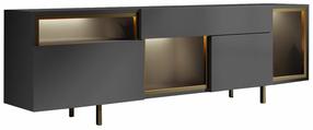 TV-kapp Kalune Design Norm, antratsiit v./kuld v., 32 cm x 180 cm x 55 cm