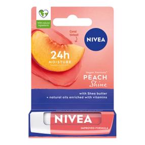 Lūpu balzams Nivea Peach Shine, 4.8 g, -