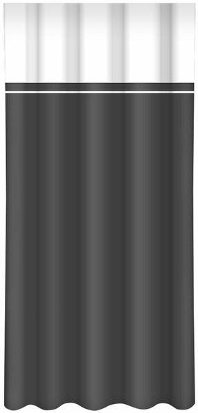 Naktinė užuolaida ZMH-44, balta sp./juoda sp., 160 cm x 250 cm