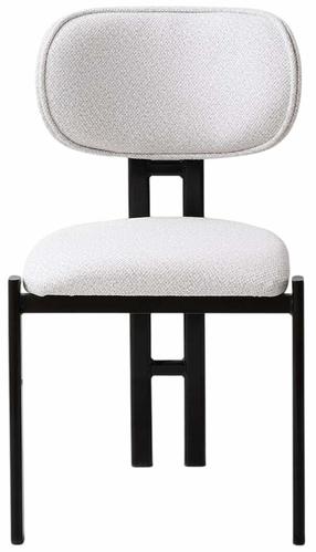 Kėdžių rinkinys Kalune Design Muriz 4968 974NMB1974, matinė, balta sp./juoda sp., 47.5 cm x 43 cm x 83 cm, 2 vnt.