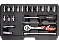 Įrankių rinkinys, veržliarakčio ir galvučių rinkinys Yato YT-14491, 0.16 - 0.22 mm, 6.3 mm, 20 vnt.