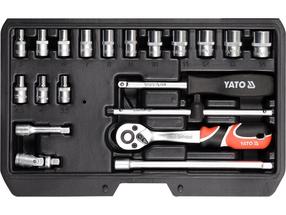 Įrankių rinkinys, veržliarakčio ir galvučių rinkinys Yato YT-14491, 0.16 - 0.22 mm, 6.3 mm, 20 vnt.