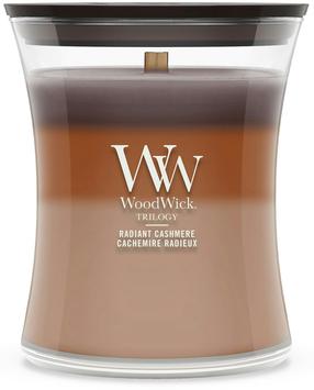 Свеча, ароматическая WoodWick Radiant Cashmere, 50 - 65 час, 275 г, коричневый цв.