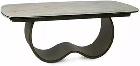 Valgomojo stalas išskleidžiamas Casablanca Ceramic, smėlio sp./vario sp., 198 - 274 cm x 98 cm x 76 cm