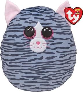 Mīkstā rotaļlieta TY Kiki Cat, pelēka krās., 22 cm