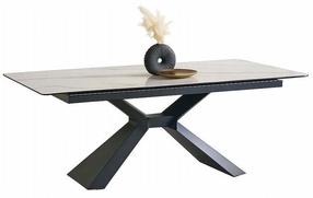 Valgomojo stalas išskleidžiamas Luciano, juoda sp., 180 - 230 cm x 90 cm x 76 cm