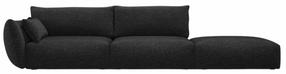 Sofa, dešinės pusės Cosmopolitan Design Matera Eden 21, juoda sp., 110 x 264 cm x 85 cm