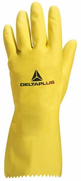 Töökindad lateks Delta Plus, täiskasvanutele, kollane v., 6/7