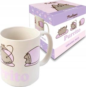 Puodelis Pusheen Purrito, balta sp./rožinė sp., 0.350 l