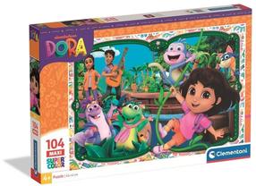 Dėlionė Clementoni Maxi Dora 25076, 42 cm x 62 cm, 104 vnt., įvairių spalvų