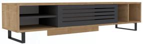 TV staliukas Kalune Design Safir, antracito sp./ruda sp., 160 cm x 40 cm x 35 cm