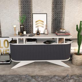 Konsoles galds Kalune Design Stor, antracīta krās./balts krās., 43 cm x 150 cm x 75 cm