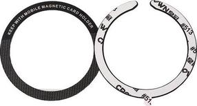 Adapteris, magnētiskais Beline MagSafe ring, melna krās.
