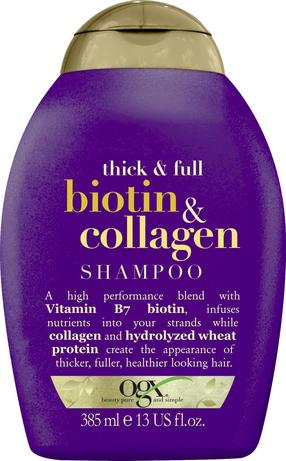 Šampūns Ogx Biotin & Collagen, 385 ml