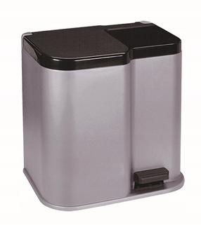 Šiukšliadėžė Keeeper, sidabro sp./juoda sp., 22 l, 39 cm x 29 cm