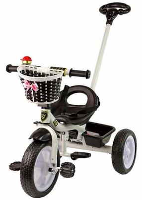 Triratukas Lean Trike PRO100, balta sp./juoda sp.